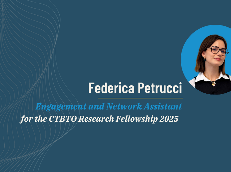 Federica for the CTBTO Research Fellowship 2025