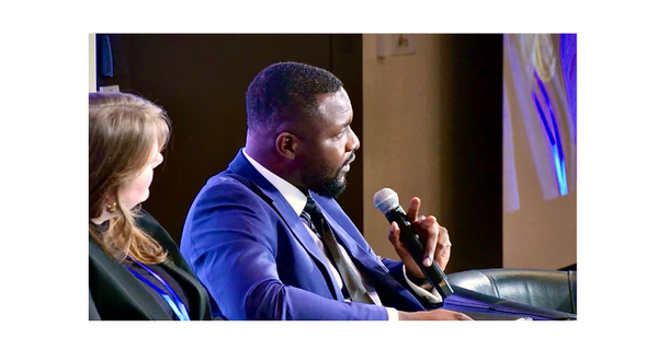 Olamide Samuel speaking at EUNPDC 2025