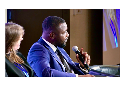 Olamide Samuel speaking at EUNPDC 2025