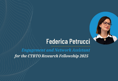 Federica for the CTBTO Research Fellowship 2025
